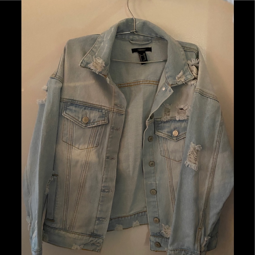 Ripped jean jacket